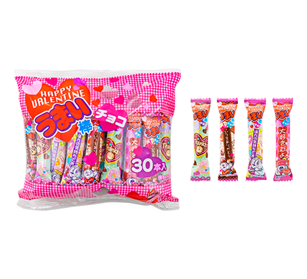 バレンタインうまい棒チョコ30本｜やおきんドットコム