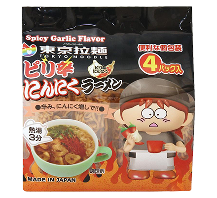 東京拉麺ピリ辛ニンニクラーメン4食入り