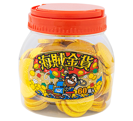 60個海賊金貨チョコポット入