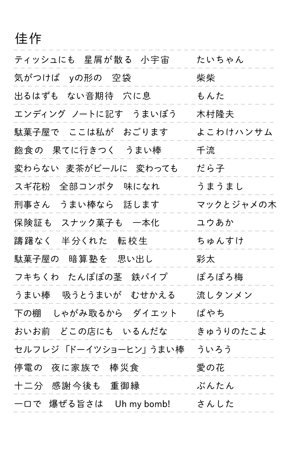 佳作